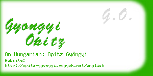 gyongyi opitz business card
